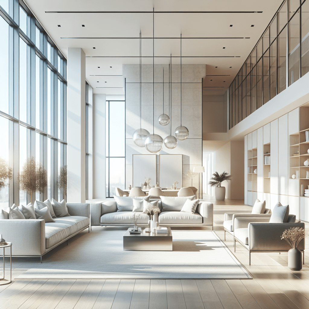 Salon lumineux avec fenêtres larges pour valoriser un bien immobilier.