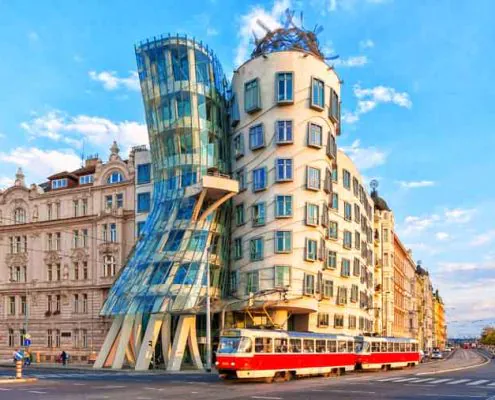 Bâtiment à Prague atypique