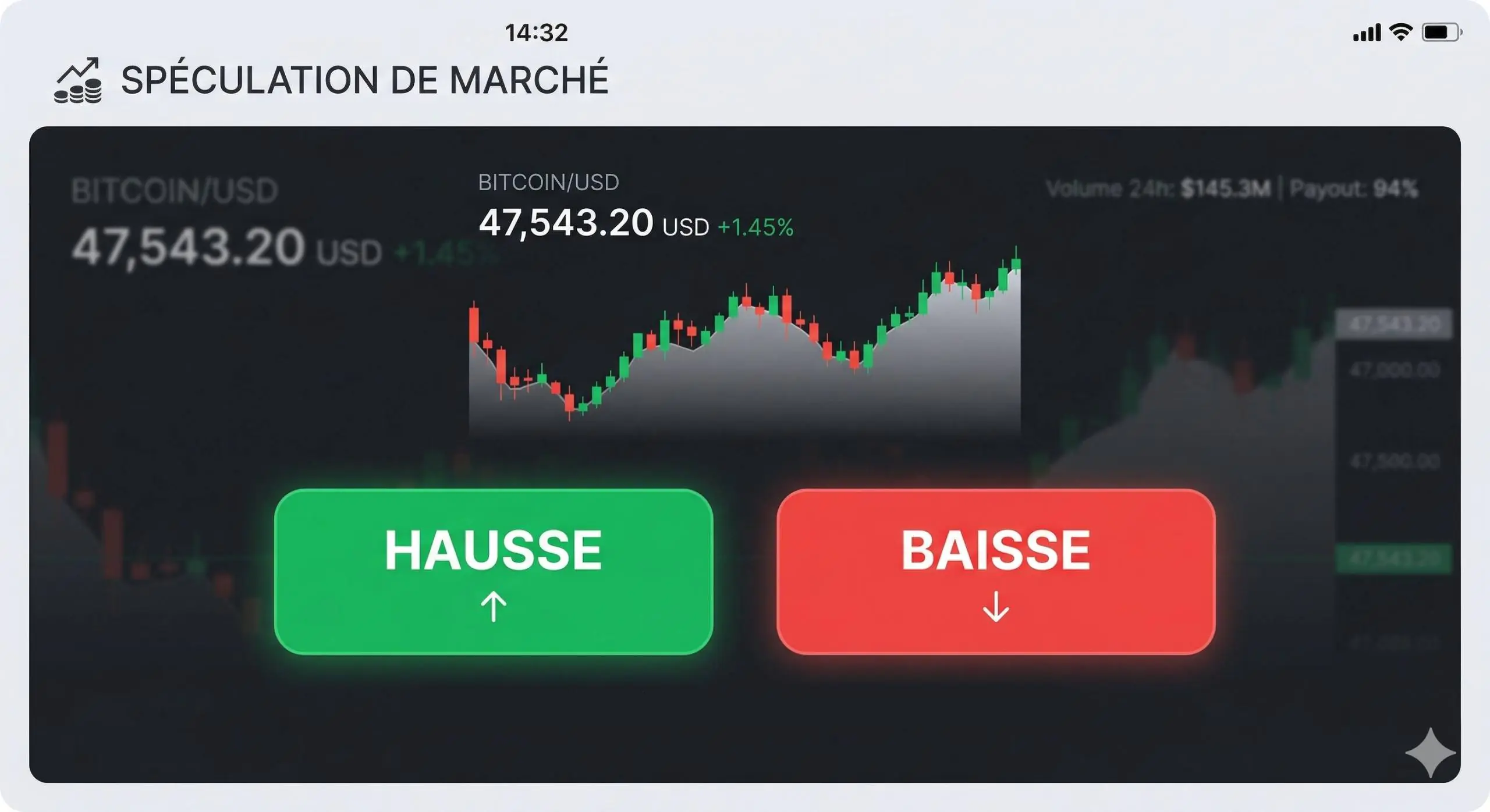 Illustration d'une plateforme d'investissement spéculatif